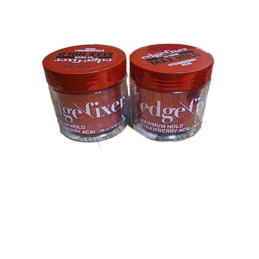 KISS Edge Fixer (Lot Of 2) Glued Max Hold Strawberry Acai 1.01 Fl. Oz.